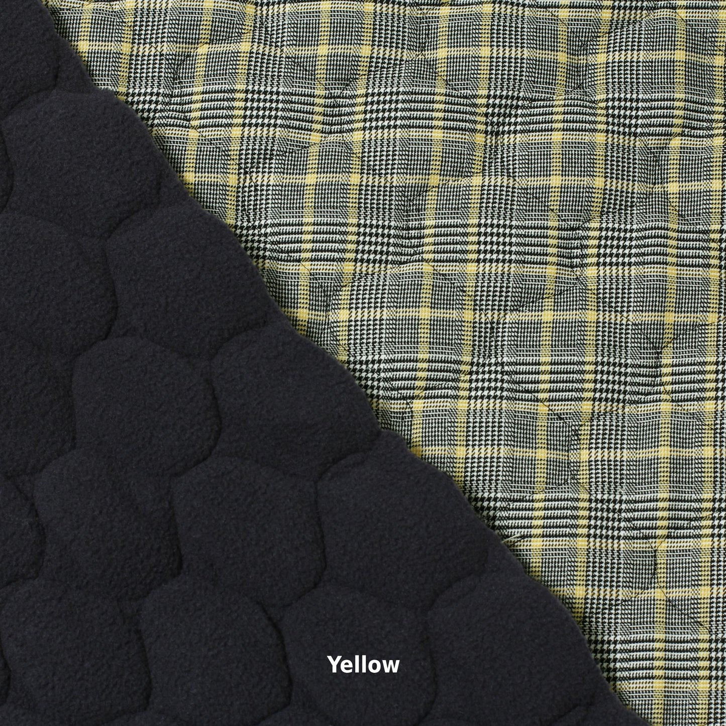 YELLOWHOUNDS/Q | Plaid Quilted with Polyfil and Fleece Back